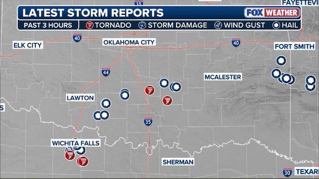 5 tornadoes and dozens of hail reports confirmed across 5 states