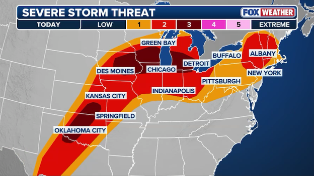 Atmospheric powder keg: SPC warns of giant 4-inch hail and intense tornadoes