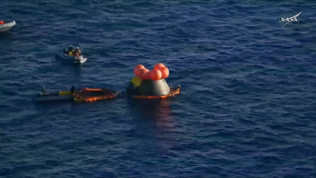 Navy team inflates the "Front Porch" alongside Integrity