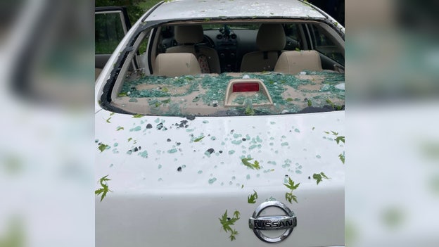 Windshield-shattering hail leaves behind damage in Indiana