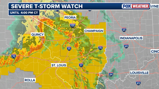 Severe Thunderstorm Watch in effect for central and southern Illinois