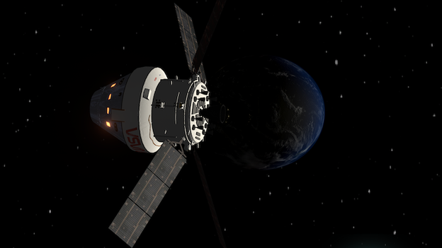 Watching the speedometer climb as Orion falls back to Earth
