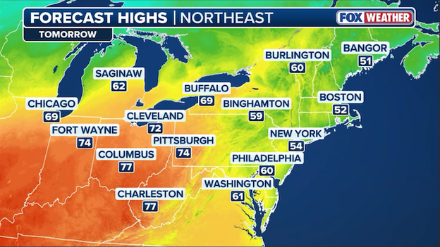 Spring-like temperatures set to return to the Northeast following an April chill