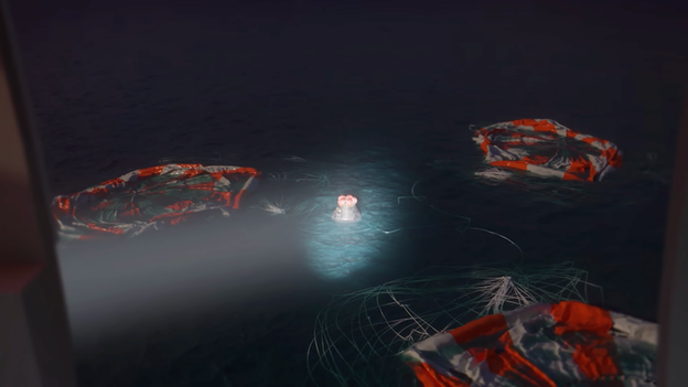 Tracking the crew's journey from the capsule to the USS John P. Murtha