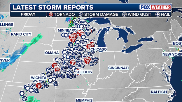Central U.S. rocked by tornado outbreak, widespread storm damage reported from Plains to Midwest