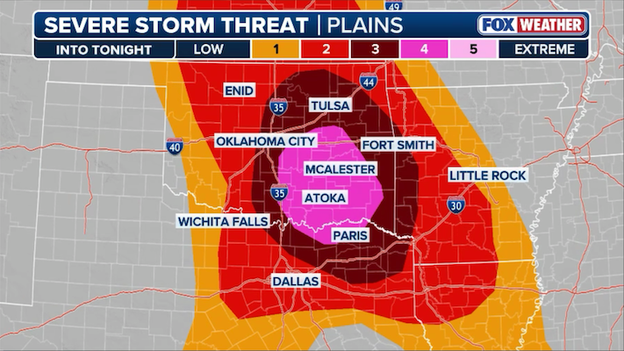 Over 21 million at risk as dangerous thunderstorms target the Central U.S.