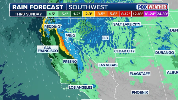 Major spring storm takes aim at California with heavy rain and mountain snow
