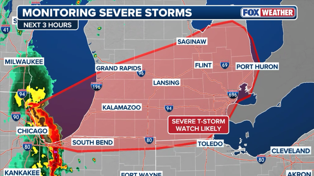 Severe Thunderstorm Watch likely as powerful storms target Michigan