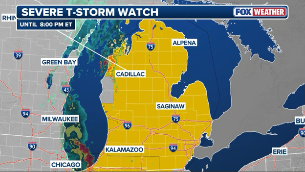 Michigan under Severe Thunderstorm Watch as dangerous storms move in