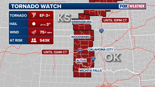 New Tornado Watch covers over 540K people