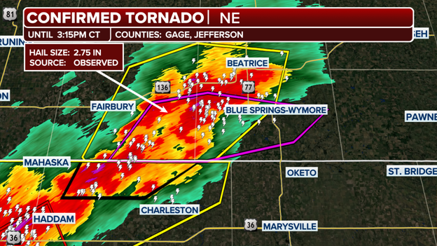Confirmed tornado reported as storms pummel Nebraska