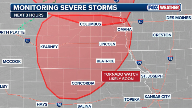 Forecasters warn tornado threat rapidly increasing across Central Plains
