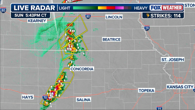 Explosive storm development underway across central Plains