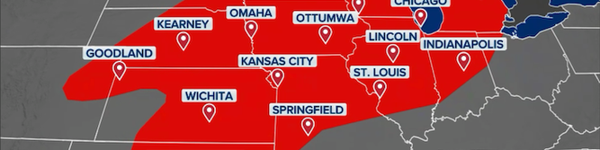 Millions of Americans are facing the threat of severe weather, including tornadoes, hail, and damaging winds.
