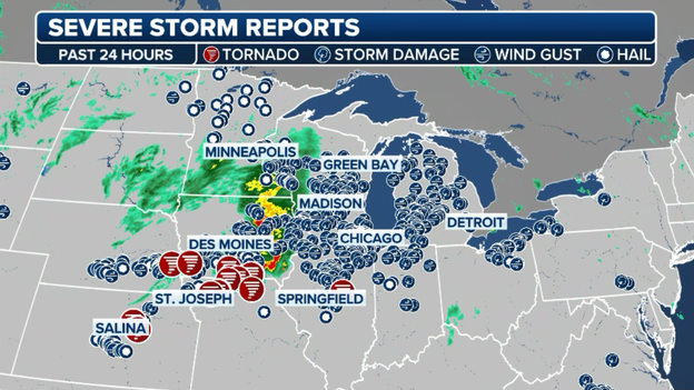 Historic derecho pushes Wednesday into top three most active storm days of the year
