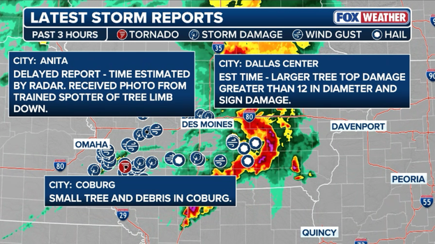 Widespread storm damage reported across Iowa as powerful winds flatten trees