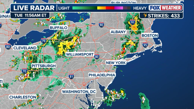 Tracking multiple rounds of storms developing across the Northeast