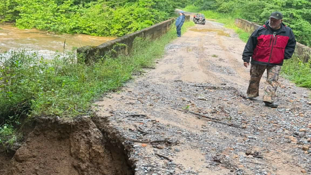 Bridge damaged in Beans Mill as Flash Flood Emergency grips West Virginia