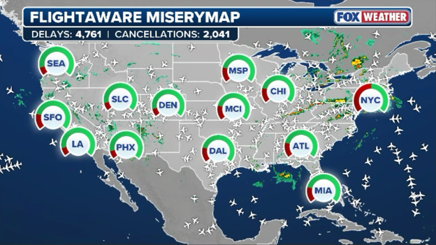 More than 2,000 cancellations hit U.S. airports in massive East Coast severe weather meltdown