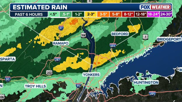 Nasty storms dump torrential rain across New Jersey, southern New York, and Connecticut