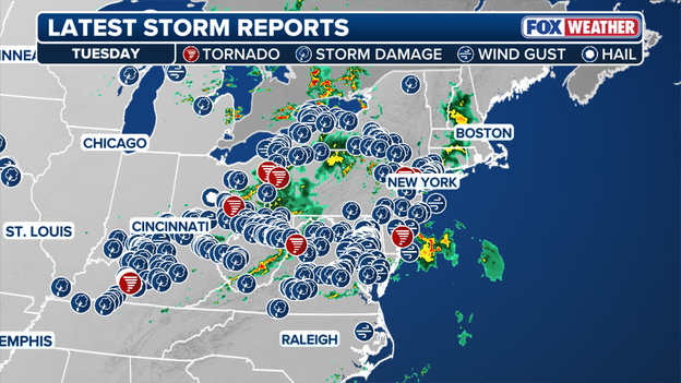 Destructive storms sweep the East as threat continues into Wednesday