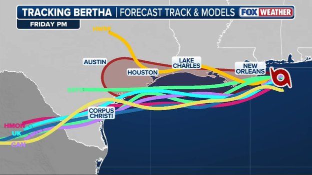 Analysis: Complex landfall forecast complicates Tropical Storm Bertha's path