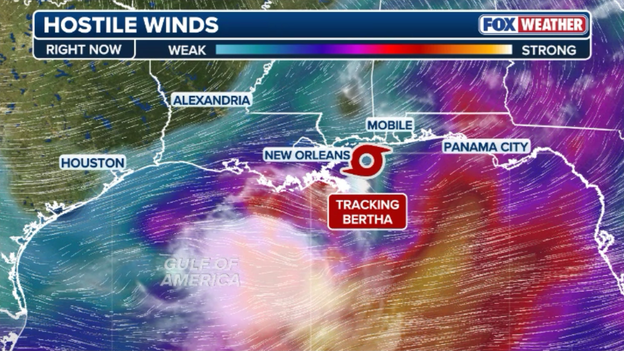 Upper-level analysis reveals why Bertha is so lopsided