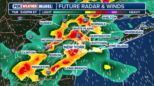 Timing today's severe storms: Heavy rain and damaging winds target NYC evening commute