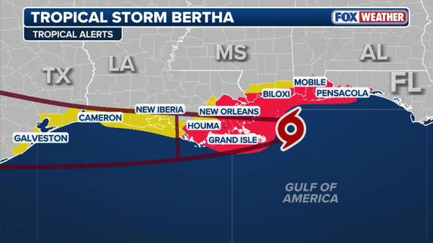 Tropical Storm Watches extended into Texas