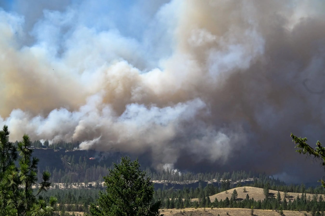 Thousands flee as fast-moving wildfires rage in Spokane area