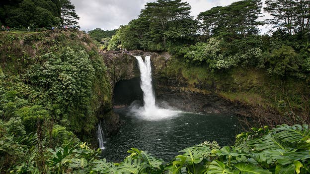 Hurricane Lala fuels raging waterfall on Hawaii’s Big Island