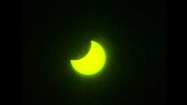Partial solar eclipse dazzles in eastern Alaska