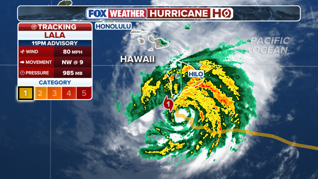 11 p.m. ET advisory: Hurricane Lala strengthens as eyewall brushes Hawaii during closest approach