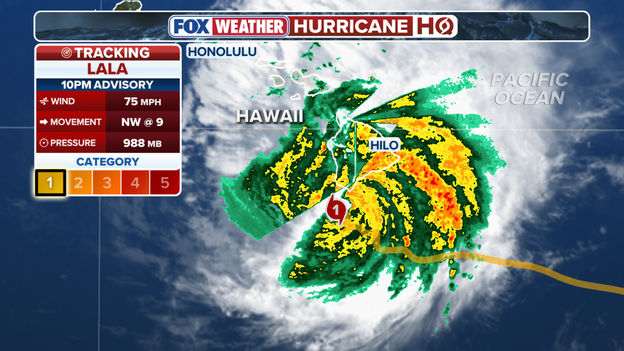 10 p.m. ET advisory: Lala’s eyewall nears South Point, Hawaii