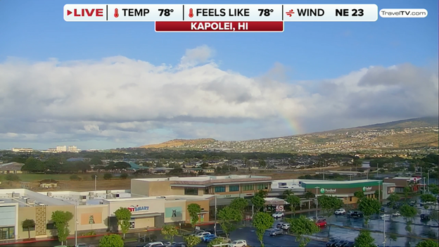 Second rainbow spotted in Kapolei as Lala's outer bands charge west