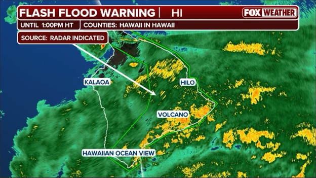 Flash Flood Warning issued for Hawaii County until 1 p.m. HT