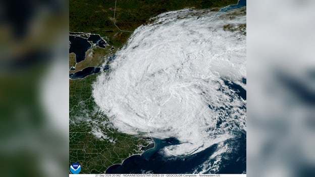 View from above: Nor'easter continues to impact the East Coast