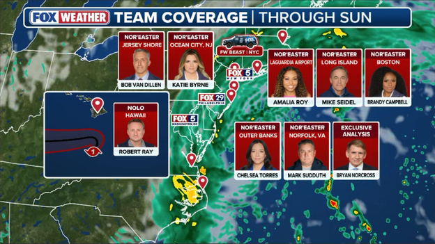 LIVE coverage: Track the nor'easter on FOX Weather all weekend long