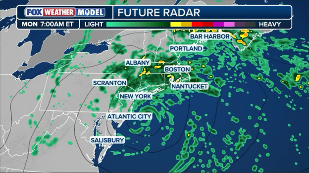 Monday commute forecast: Lingering rain, but nor'easter winds ease