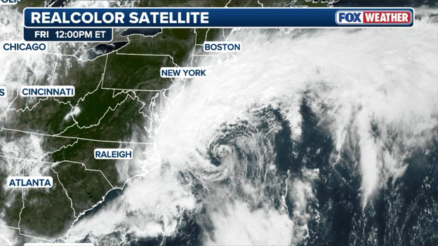 GOES-East captures massive nor'easter swirling off East Coast