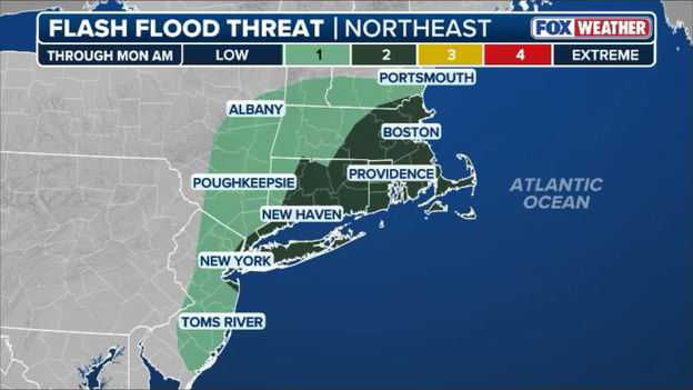 Flood risks linger along coast as relentless rain soaks region