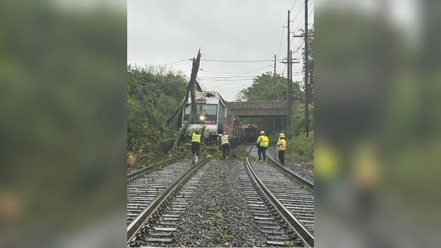 Downed trees bring NJ Transit train service to a halt in Monmouth County