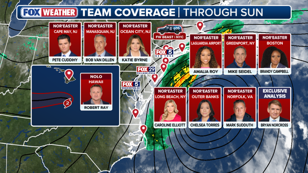 FOX Weather has you covered as the nor'easter bears down on the East Coast