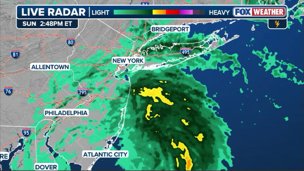 Second surge: Heavy rain band targets NYC