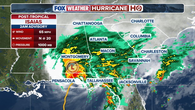 Isaias becomes post-tropical but the storm is still threatening millions with flooding, tornadoes