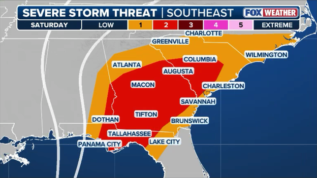 Landfalling hurricane to spin up tornadoes through Saturday
