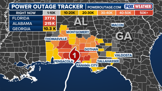 Over 600,000 customers without power across Southeast after Isaias landfall