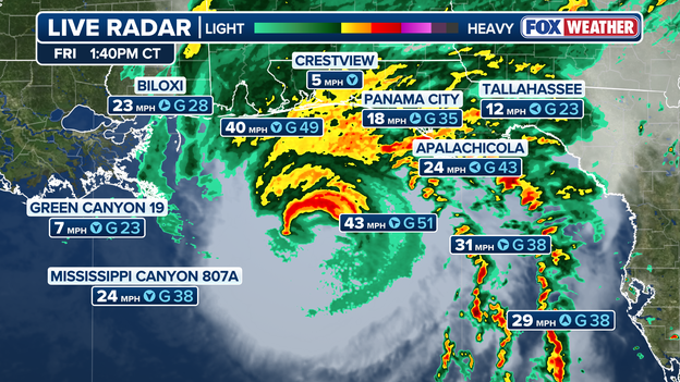 Tropical-storm-force winds begin lashing Alabama and Florida coasts