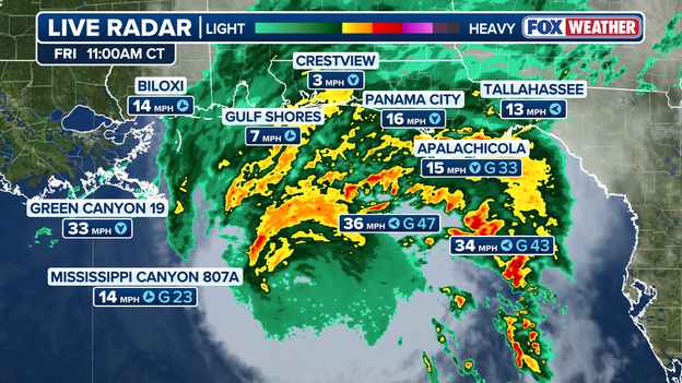 Isaias' outer bands slam coast with building winds through afternoon