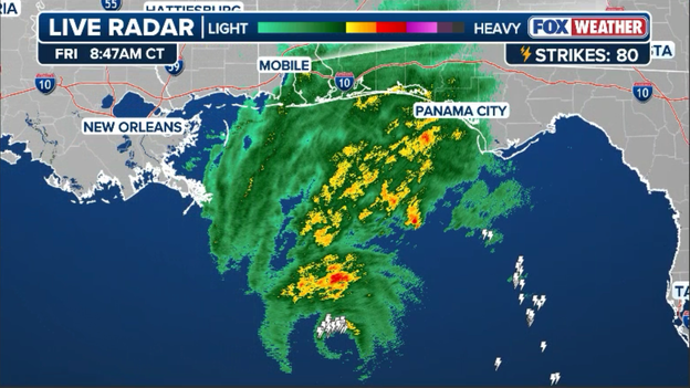 Isaias' eye appears on radar as storm nears coast